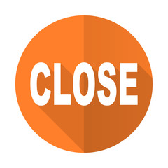 close orange flat icon