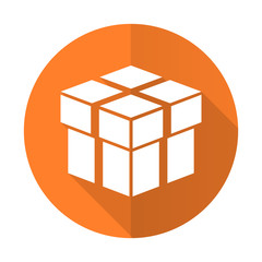 box orange flat icon