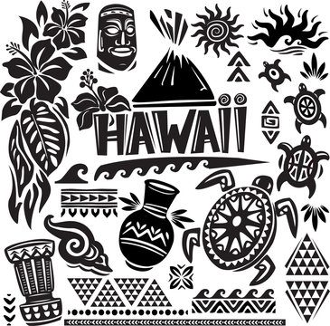 Naklejki Zestaw Hawaii