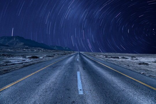 road under the stars