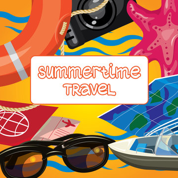 Summer time creative design template