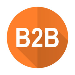 b2b orange flat icon
