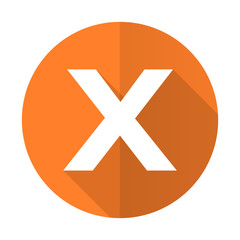 cancel orange flat icon