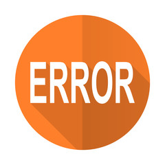 error orange flat icon
