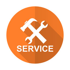 service orange flat icon