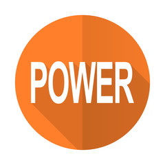 power orange flat icon