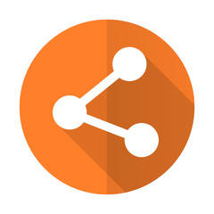 share orange flat icon