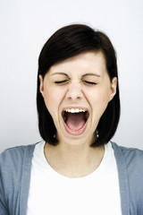 Screaming woman