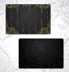 stylish card with gold pattern