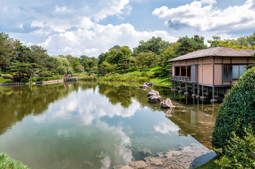 Obraz premium Japanese Garden area of Chicago Botanic Garden