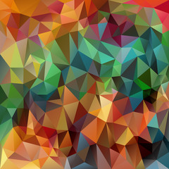 vector polygonal background - triangular spring colors