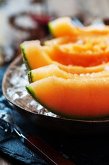 Fresh melon with ice