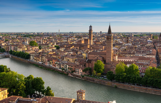 Aerial view of Verona. Italy