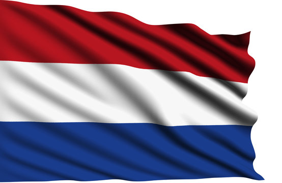 Netherlands flag with fabric structure