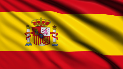 Spain flag with fabric structure