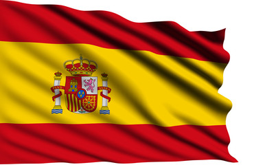 Spain flag with fabric structure