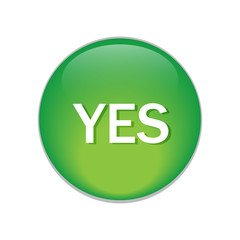 yes green button. vector icon