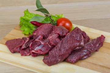 Raw venison