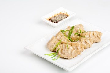 Japanese dumplings with soy