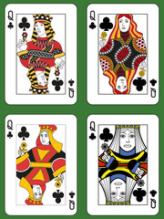 Four Queens of Clubs