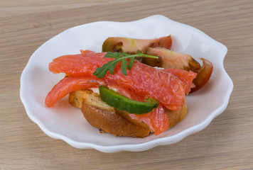 Tapas with salmon