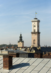 Fototapeta na wymiar Roofs of Lviv