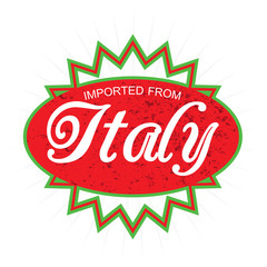 Imported from Italy Product Label