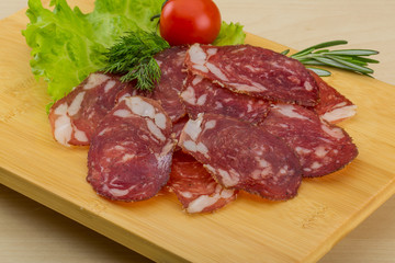 Sliced salami