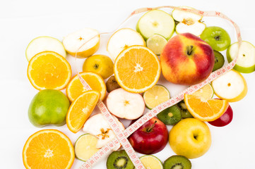 Fototapeta na wymiar diet of fruits