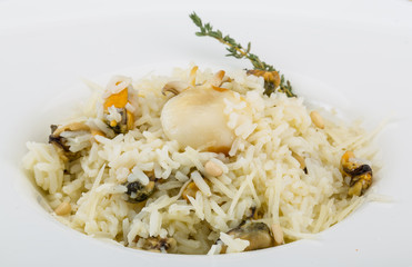 Risotto with mussels