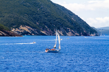 sailing along the coast