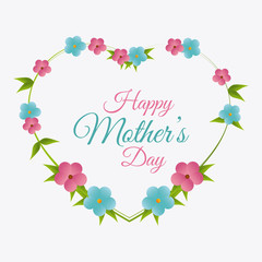 Happy mothers day card design.