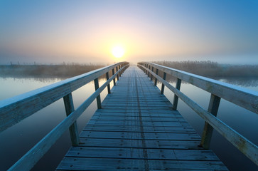 bridge to sunrise sun