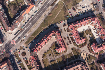 Fototapeta premium aerial view of wroclaw city in Poland