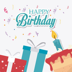 Happy birthday card design.