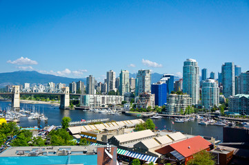 Naklejka premium Beautiful view of Vancouver, British Columbia, Canada