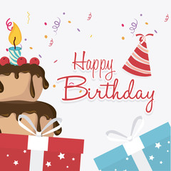 Happy birthday card design.