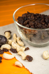 Dates, raisins and cashew nuts