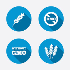 Agricultural icons. GMO free symbols.