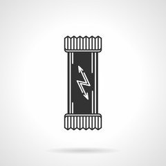 Black vector icon for protein bar