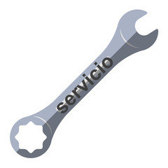 Icono texto servicio en llave fija