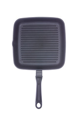 Teflon coated grill pan isolated on white