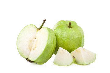 guava fruit on white background