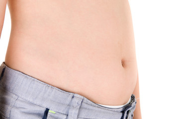Naklejka premium stomach of children with normal weight.