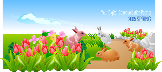 꽃과 토끼 © wizdata