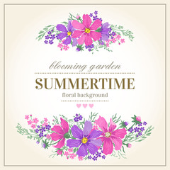 Background with flowers.