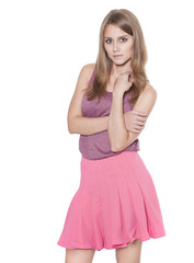 Model in a fashionable blouse