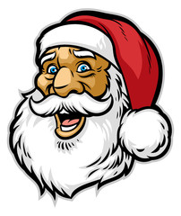 cheerful santa claus head