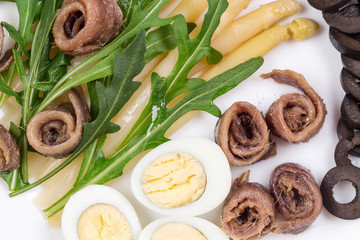 Asparagus salad with anchovies