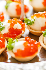 canape with caviar